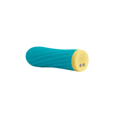 Бірюзова Віброкуля – S Pleasures Bullets Twist & Shout Turquoise – ребриста поверхня, 10 вібро-режимів