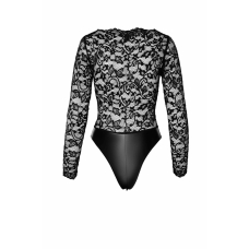 Боди Noir Handmade F296 Psyche bodysuit of lace and wetlook – M