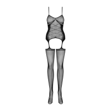 Бодістокінг Obsessive Bodystocking G314 S/M/L, імітація корсету та корсетного шнурівки
