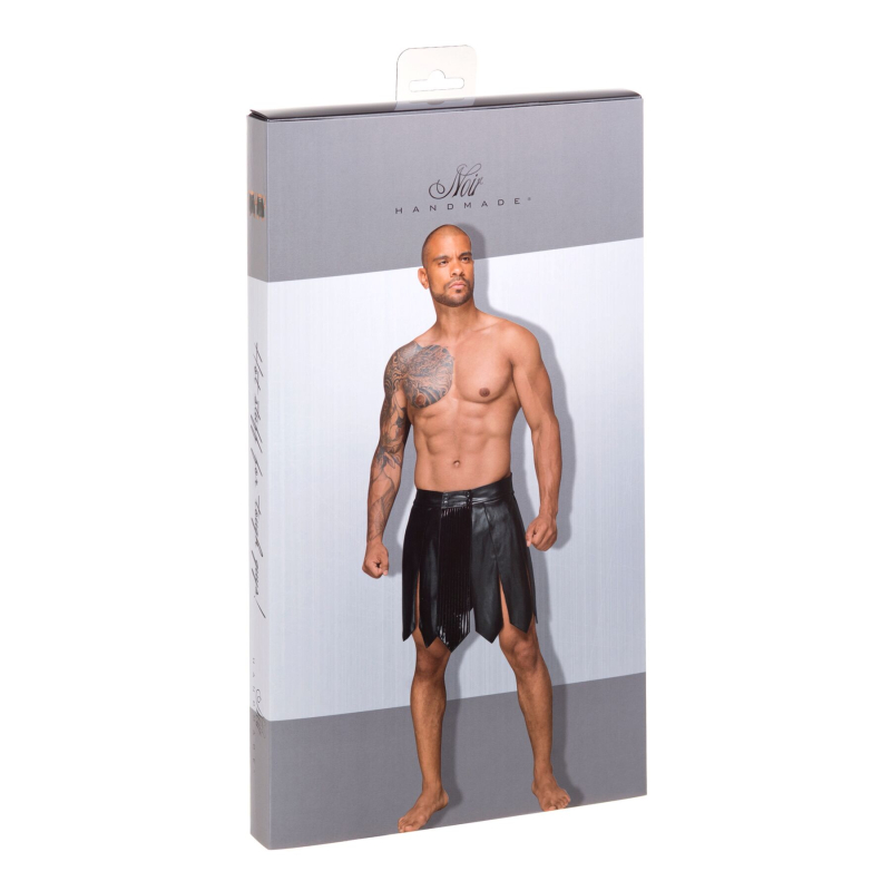 Чоловіча спідниця гладіатора Noir Handmade H053 Eco leather men's gladiator skirt – M