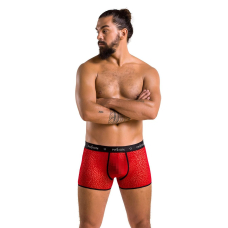 Чоловічі прозорі боксери Passion 046 SHORT PARKER S/M Червоний, сітка, під леопард