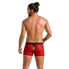 Чоловічі прозорі боксери Passion 046 SHORT PARKER S/M Червоний, сітка, під леопард