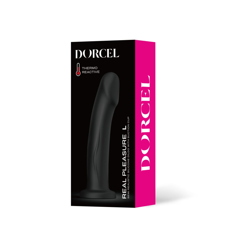 Чорний Фалоімітатор на присосці – Dorcel Real Pleasure L Black - довжина 19 см