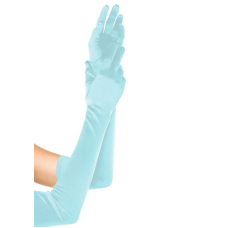 Довгі атласні рукавички Leg Avenue Extra Long Satin Gloves, One Size, світло–блакитні