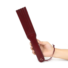 Двосторонній падл Liebe Seele Wine Red Spanking Paddle, натуральна шкіра