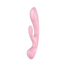 Двосторонній вібратор-кролик – Satisfyer Triple Oh Pink – 3 мотори + руків’я-масажер