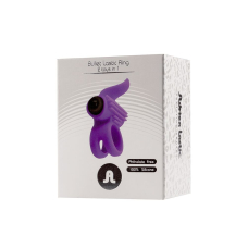 Виброкольцо Adrien Lastic Bullet Lastic Ring с язычком и щеточкой для стимуляции клитора