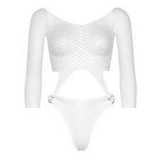Еротичне боді Leg Avenue Top bodysuit with thong back Білий