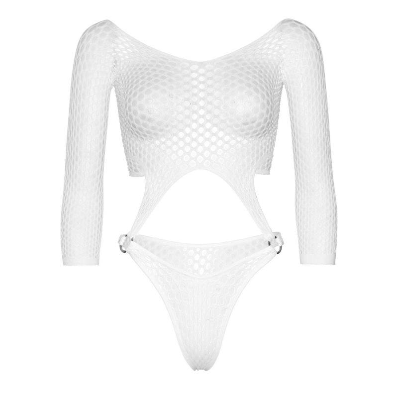 Еротичне боді Leg Avenue Top bodysuit with thong back Білий