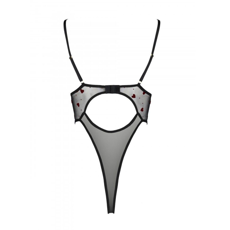 Эротическое боди с рисунком Passion LOVELIA BODY S/M, черный