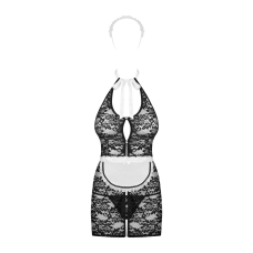 Еротичний костюм покоївки Obsessive Servgirl costume S/M – чорний/білий