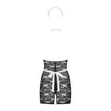 Еротичний костюм покоївки Obsessive Servgirl costume S/M – чорний/білий