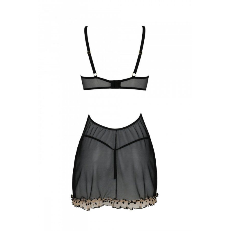Еротичний пеньюар Passion MARINA CHEMISE, S/M, beige