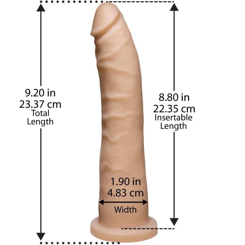 Фаллоимитатор Doc Johnson Platinum TRUSKYN The Tru Ride Slim, двухслойный, длина 23.4 см, диам. 4.6 см