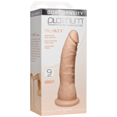 Фалоімітатор Doc Johnson Platinum TRUSKYN The Tru Ride Slim, двошаровий, довжина 23.4 см, діам. 4.6 см