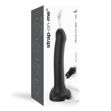 Фалоімітатор з еякуляцією Strap-On-Me Dildo Cum Black, довжина 19.6 см, діам. 3.6 см, силікон, насадка для страпону