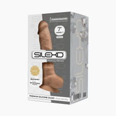 Фалоімітатор SilexD Johnny Caramel, двошаровий, силікон + Silexpan, довжина 18.5 см, діам. 3.8 см