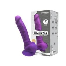 Фалоімітатор SilexD Johnny Purple, двошаровий, силікон + Silexpan, довжина 17.8 см, діам. 3.8 см