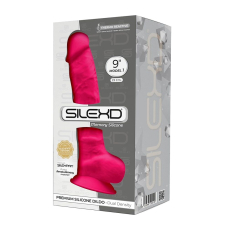 Фалоімітатор SilexD Tomas Pink, двошаровий, силікон + Silexpan, довжина 23 см, діам. 4.9 см
