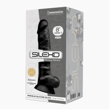 Великий фалоімітатор SilexD Vetus Black (MODEL 1), двошаровий, силікон + Silexpan, довжина 21.5 см, діам. 4.2 см