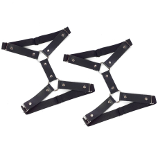 Гартери на ногу із натуральної шкіри Art of Sex – Kristina Leg Garters (2 шт), цвет Чорний