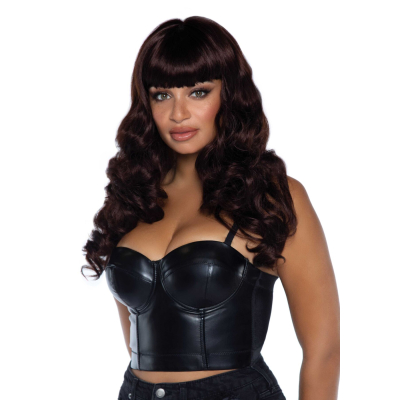 Волнистая парик Leg Avenue Misfit Long Wavy Wig Brown, длинный, реалистичный вид, 61 см