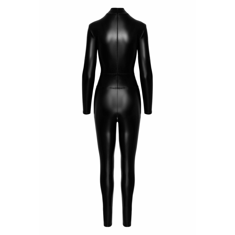 Комбинизон Noir Handmade F319 Caged wetlook catsuit with zippers and ring – XXL