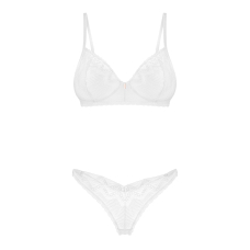 Комплект Obsessive Alissium 2–pcs set, XL/2XL, мереживо, ліф з м’якою чашкою, трусики танга