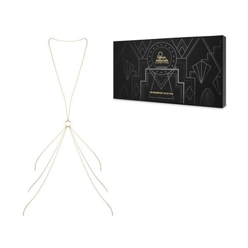 Цепочка для тела Bijoux Indiscrets Magnifique 8 Body Chain – Золотистый, украшение для тела