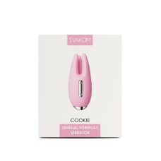 Масажер для чутливих зон Svakom Cookie Pale Pink – розмір 10×4см, 3 рівні інтенсивності вібрацій