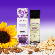 Масажна олія EXSENS Amethyst Sweet Almond (розслаблювальна, з аметистом) 100 мл, натуральна