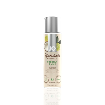 Массажное масло JO Naturals Massage Oil Coconut&Lime с натуральными эфирными маслами 120 мл