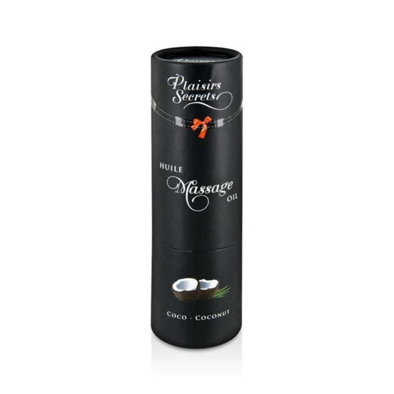 Масажна олія Plaisirs Secrets Coconut (59 мл) з афродизіаками, їстівна, подарункова упаковка