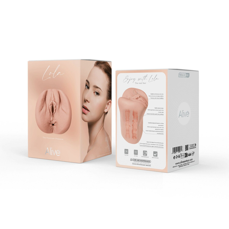 Мастурбатор 2в1 вагіна + попка – Alive Lola Super Realistic Masturbator L Flesh