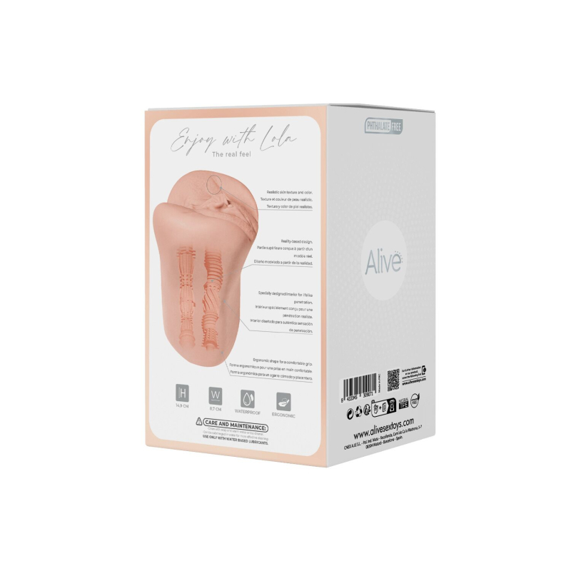 Мастурбатор 2в1 вагіна + попка – Alive Lola Super Realistic Masturbator L Flesh