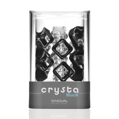 Прозрачный мастурбатор для мужчин Tenga Crysta Block