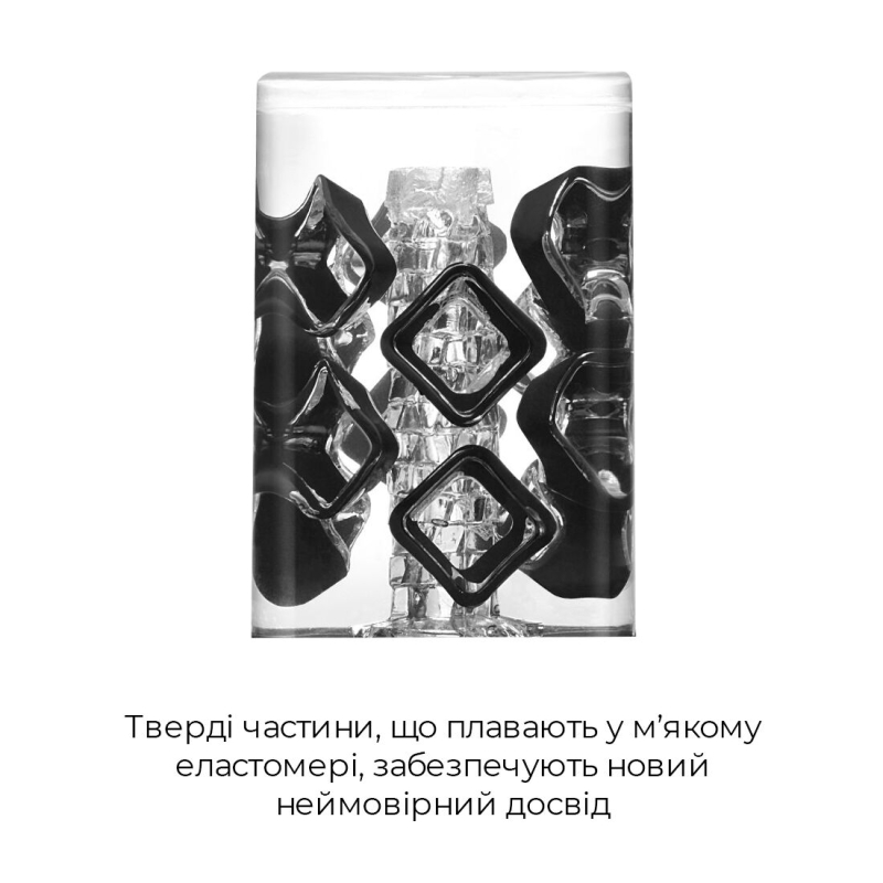 Прозрачный мастурбатор для мужчин Tenga Crysta Block