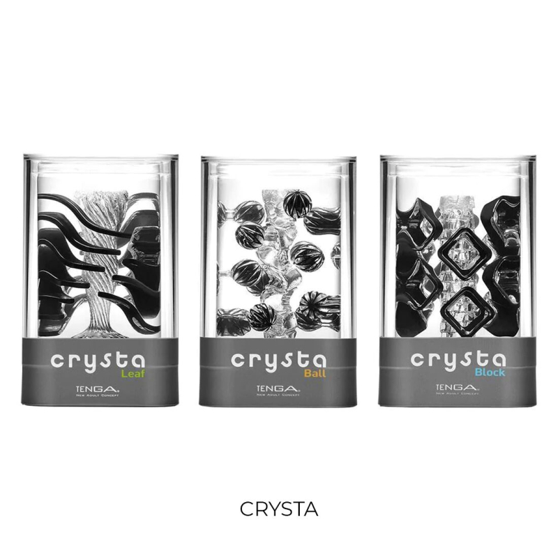Прозрачный мастурбатор для мужчин Tenga Crysta Block