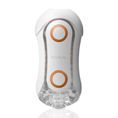 Мастурбатор Tenga Flip Orb Orange Crash – регулювання тиску та стимулювальні кульки всередині