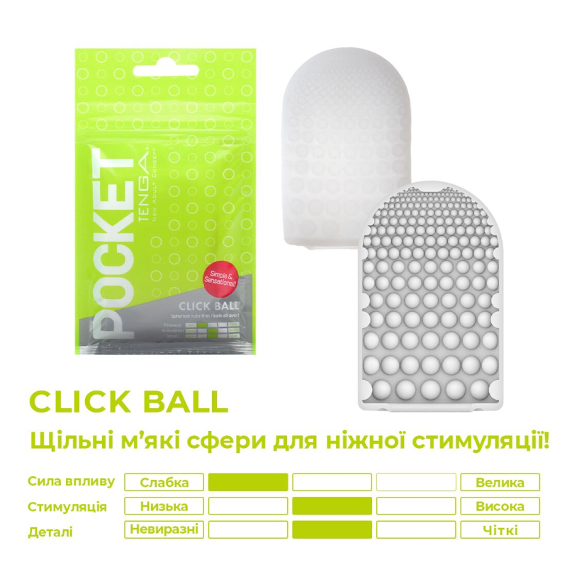 Одноразовий мастурбатор яйце TENGA (Тенга) Pocket Click Ball