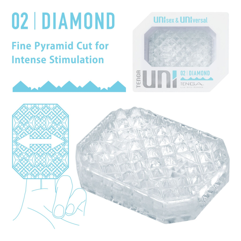 Одноразовий мастурбатор – Tenga UNI Diamond + лубрикант у комплекті