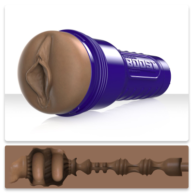 Мастурбатор вагина с плавающими кольцами Turbo Tech – Fleshlight Boost Bang Medium Dark Flesh