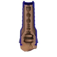 Мастурбатор вагіна з плаваючими кільцями Turbo Tech – Fleshlight Boost Bang Medium Dark Flesh