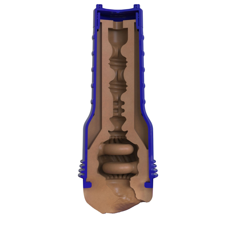 Мастурбатор вагина с плавающими кольцами Turbo Tech – Fleshlight Boost Bang Medium Dark Flesh