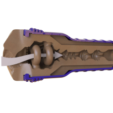 Мастурбатор вагіна з плаваючими кільцями Turbo Tech – Fleshlight Boost Bang Medium Dark Flesh