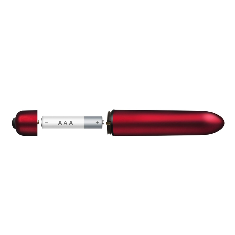 Матова віброкуля Rocks Off RO-90mm 10 Speed Scarlet Velvet – червоного кольору, 10 різноманітних режимів вібрації