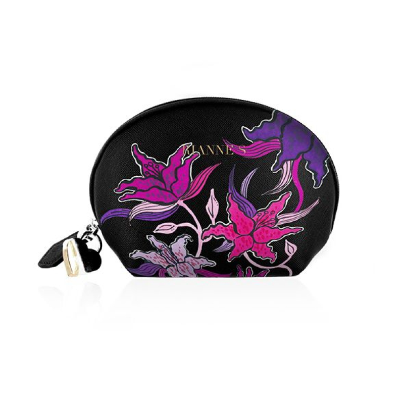 Міні вібратор для точки G – RIANNE S Mini G Floral – 7 режимів, чохол-косметичка Deep Purple