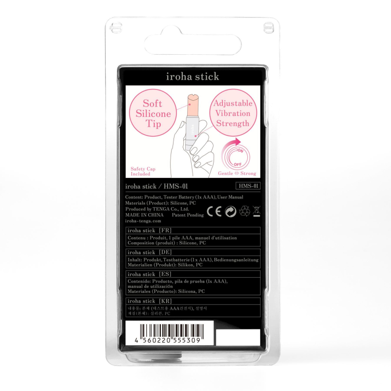 Мини вибратор-помада – IROHA STICK Grey – идеально для точечной стимуляции эрогенных зон