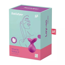 Міні вібромасажер – Satisfyer Viva la Vulva 3 Violet – 12 вібро-режимів