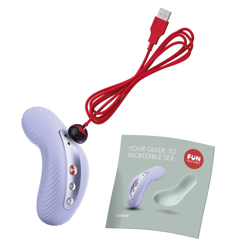 Накладний вібратор – Fun Factory LAYA III Soft Violet – з ефектом постукування, багатофункціональний